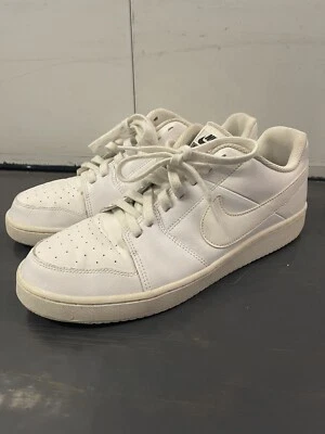 NIKE Backboard II Mens Leather Casual Athletic Shoes 487657 100 White Size 12 - Image 1 of 4