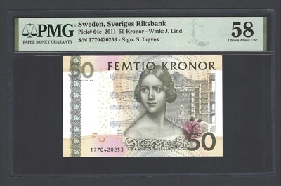 Sweden 50 Kronor 2011 P64c About Uncirculated - Image 1 of 2