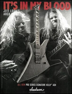 Publicidad de guitarra Arch Enemy Jeff Loomis Signature Jackson Pro Kelly Ash - Imagen 1 de 3