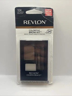 Revlon Colorstay 104 Soft Brown Brow Kit NEW PACKAGING DEFECT READ - Image 1 of 4