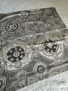 Pottery Barn Jacquelyn Medallion Euro Sham Gray Organic Sateen 26”x 26”- 3 Ava - Picture 1 of 6