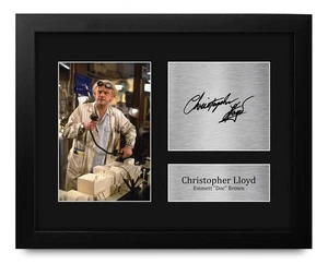 Christopher Lloyd Back to the Future Doc Brown Framed Gifts Printed Signed Au... - Picture 1 of 7