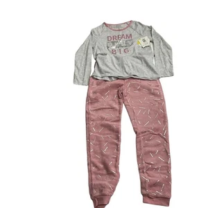 DKNY Girls 2 Piece Pajama Set Size L (12) New With Tags - Picture 1 of 7