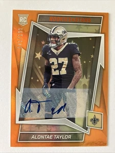 Panini Rookies & Stars #199 2022 Alontae Taylor Rookies Signatures naranja #/199 - Imagen 1 de 4