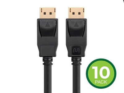 Monoprice DisplayPort 1.2a Cable, 10ft (10-Pack) up to 4K (3840x2160p) 3D Video - Image 1 of 4