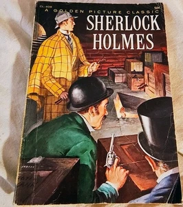 Golden Picture Classic Sherlock Holmes Mystery Book Sir Arthur Conan Doyle 1957  - Picture 1 of 7