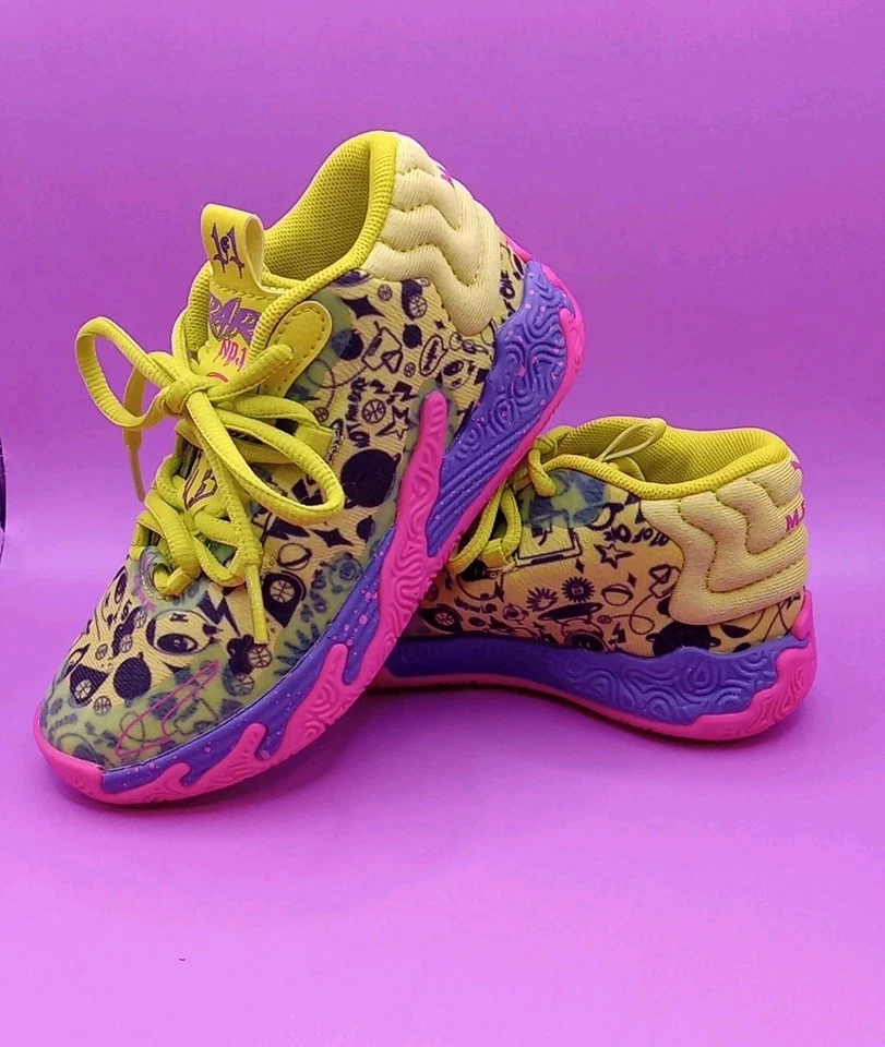 PUMA MB.03 x "NOT FROM HERE" 399424-01 Kids' Size 10 LaMelo Basketball Sneakers  - Image 1 of 4