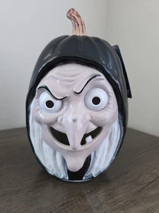 10” Halloween Snow White Evil Witch Light Up Pumpkin Decoration Disney Villains - Picture 1 of 4