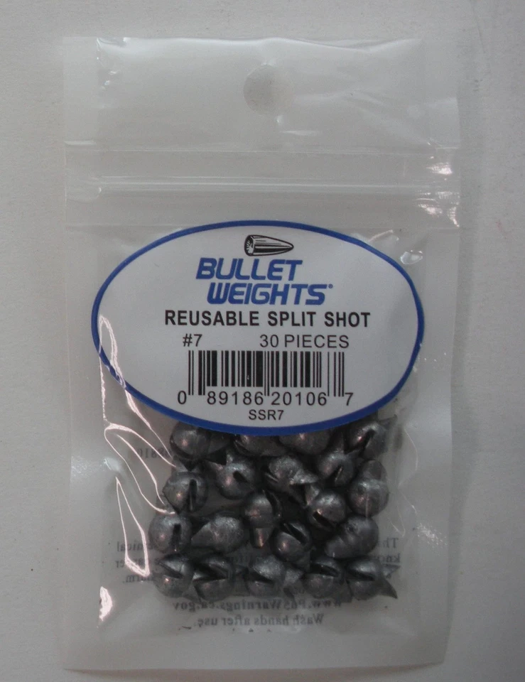 Bullet Weight SSR7 Removable Split Shot Ziplock Bag Size 7 30ct - Image 1 of 1