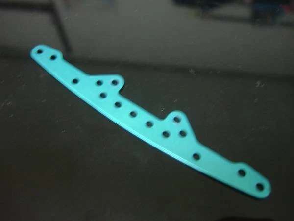 Tamiya Mini 4WD Super X Chasis Placa de refuerzo de aluminio Azul Usado - Imagen 1 de 1