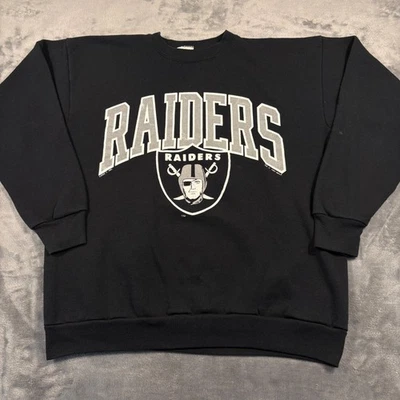 Sudadera De Colección 1991 Las Vegas Raiders Hombres XL Negra Tultex Fútbol NFL Retro Foto 1 de 4