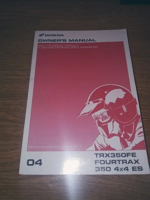OEM HONDA 2004 TRX350FE FOURTRAX 350 4X4 FE MANUAL DEL PROPIETARIO Foto 1 de 4