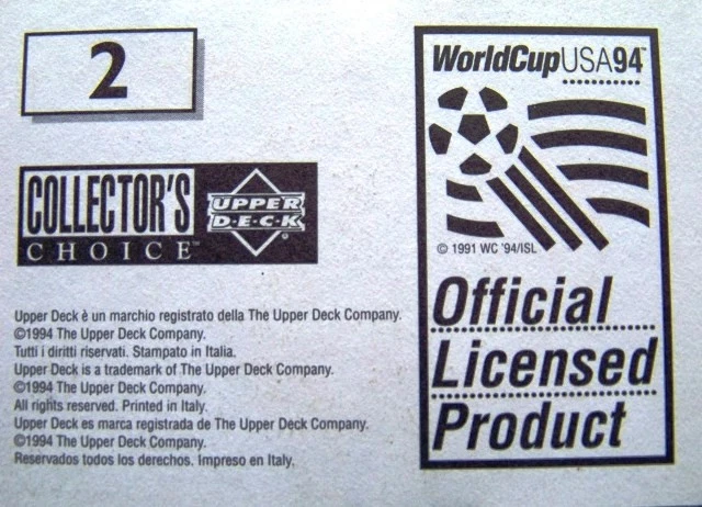 Copa Mundial 1994 EE. UU. Cubierta Superior Pegatina Italiana SIN PEGAR Fútbol Tú eliges Jugador #1 Foto 1 de 1
