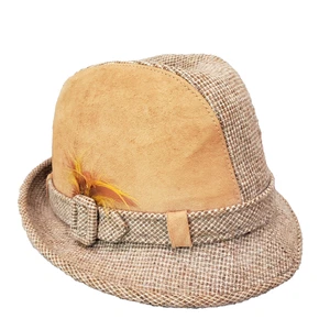Vintage Resistol Plaid Suede Wool Fedora Hat Pace Setter Self-Conforming 6 7/8 - Picture 1 of 11