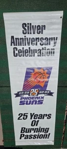 Phoenix Suns Silver 25th Anniversary Stadium Banner NBA Large 7.5' x 2.5' - Picture 1 of 2