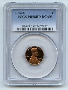 1976 S 1C Lincoln Cent Proof PCGS PR68DCAM - Picture 1 of 1