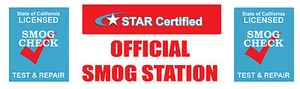 Banner de vinilo protector de prueba y reparación de smog certificado por estrellas de 3 pies x 10 pies - bandera antigua - Imagen 1 de 1