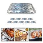  10 Pcs Perforierte Grillpfanne Alufolie Essenstabletts Keksbehlter