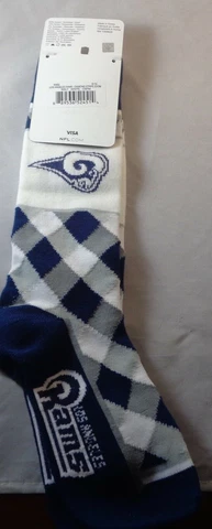 Los Angeles Rams NFL Diamond Stripe Zoom Socks Men Black Cover