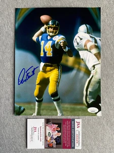 SAN DIEGO CHARGERS- DAN FOUTS AUTOGRAPH 8x10 ACTION PHOTO JSA AN31470 - Picture 1 of 1