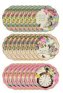 Talking Tables Pack of 24 Alice in Wonderland Themed Disposable Paper Plates ... - Picture 1 of 5