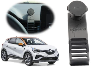 Black magnetic phone holder for Renault Captur II 2 - Zdjęcie 1 z 4