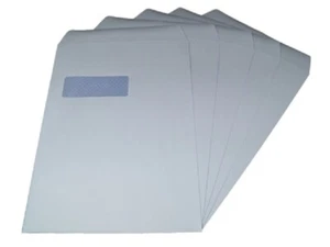 BRAND NEW C4/A4 WHITE WINDOW SELF SEAL ENVELOPES 90gsm SS / HIGH QUALITY - Picture 1 of 3