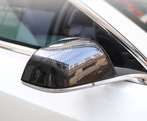 Accessories For Tesla Model S 2013-2022 Carbon Fiber Rear View Mirror Cover Trim - Foto 1 di 3