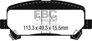 EBC Brakes DP63045 6000 Series Greenstuff Truck/SUV Brakes Disc Pads - Picture 1 of 3