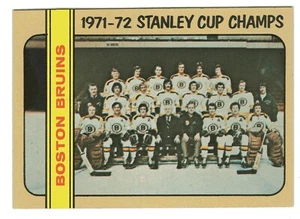 BOSTON BRUINS STANLEY CUP CHAMPS 1972-73 TOPPS 1972-73 NO 1 EX+ 33974 - Bild 1 von 2