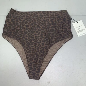 Acacia Swimwear Solento Bikini Bottom NWT Large Leopard Javan - Picture 1 of 5