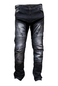 Pantalones protectores de mezclilla con paneles elásticos de motocicleta para hombre - Imagen 1 de 10