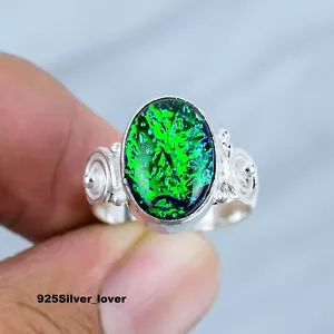 Australian Triplet Opal 925 Sterling Silver Ring Mother's Day Jewelry MA-149 - Picture 1 of 6