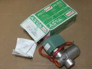 ASCO Red Hat 8223A10 Solenoid Valve 120 VAC 1/2" NPT 1500psi Stainless Steel - Picture 1 of 9