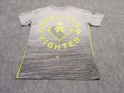 Camisa American Fighter Para Hombre Pequeña Gris Manga Corta Gráfico Algodón Adulto Verde Foto 1 de 4