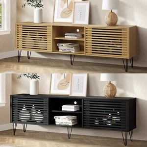 TV Cabinet Entertainment Unit Stand Storage Shelves TV Unit 180cm Oikiture - Picture 1 of 30