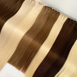 Thick Weft Hair Extensions Double Weft Sew In Weave Remy Russian Human Hair 100g - Picture 1 of 83