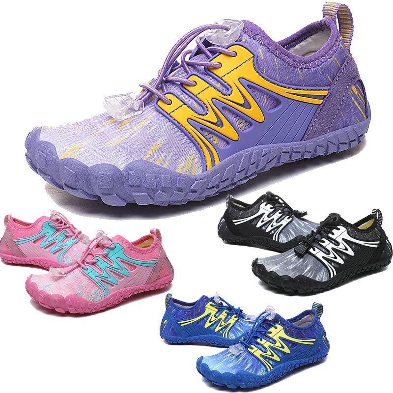 Kids Quick Dry Water Shoes Boys Girls Lightweight Non-slip Beach Barefoot Sport  - Image 1 of 4