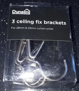Curtain Pole Brackets (stainless steel effect) - Picture 1 of 2