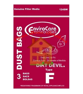 Bolsas de recipiente Dirt Devil Royal Vacuum tipo F---Compra 2 paquetes Obtén 1 paquete GRATIS - Imagen 1 de 1