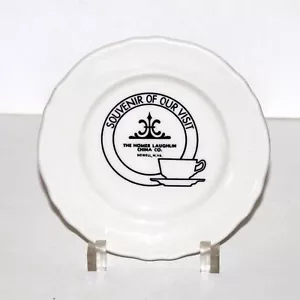 Homer Laughlin Plato Visita Souvenir Newell WV Negro Blanco Coleccionable China - Imagen 1 de 6