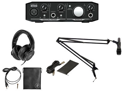 Mackie 1-Person Podcast Podcasting Recording Kit w/EM-89D Mic+Boom+Headphones - Image 1 of 4