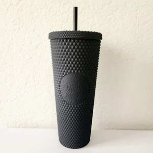 Starbucks Black Matte Studded Cold Cup Tumbler 24 oz - Picture 1 of 4
