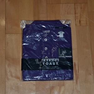 New FRENCH TOAST School Uniforms Boys Sz 5 Short Sleeve POLO Shirt Purple - Picture 1 of 3