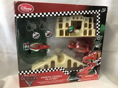 Disney Pixar Cars 2 Porto Corsa Playset Lightning McQueen & Francesco Bournoulli - Image 1 of 4