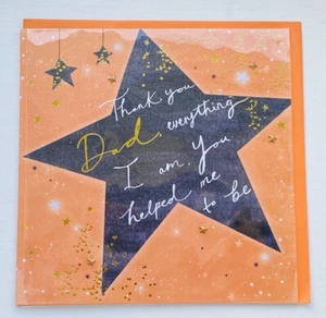Gracias papá por todo, tarjeta de felicitación feliz día del padre, nueva y sobre - Imagen 1 de 2