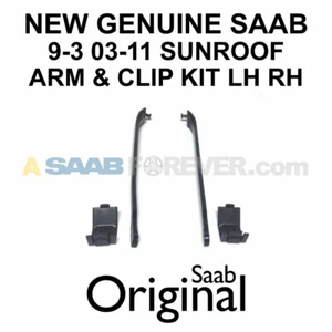 NEW GENUINE SAAB 9-3 SUNROOF ARM & CLIP KIT LH & RH 03-11 OEM 12802145 12767178 - Picture 1 of 3