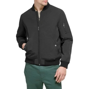 Dockers Men's 2 Bomber Jacket Black Welt Pocket Small NEW - Picture 1 of 7