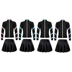 Kids Girls Sports Outfit Children Sportswear Athletic Activewear Golf Sport Gym - Picture 1 of 56