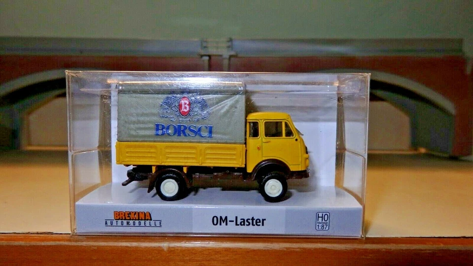 Brekina OM Lupetto giallo con telone grigio BORSCI  HO 1:87 Edizione Limitata - Immagine 1 di 1